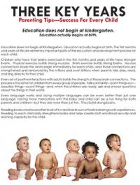 Printable Parenting Tips | Three Key Years